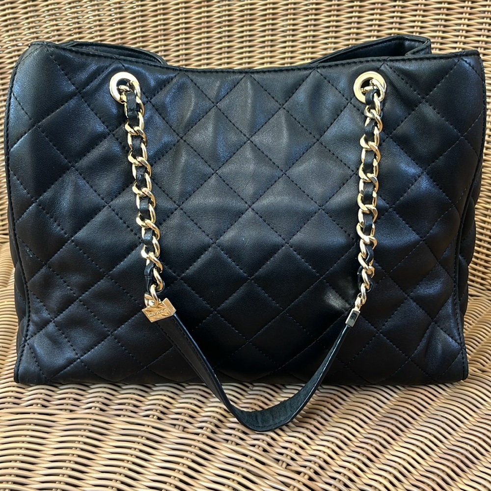 Michael Kors Black Quilted Leather Susannah Shoulder Bag Amazing Condition - Picture 3 of 12